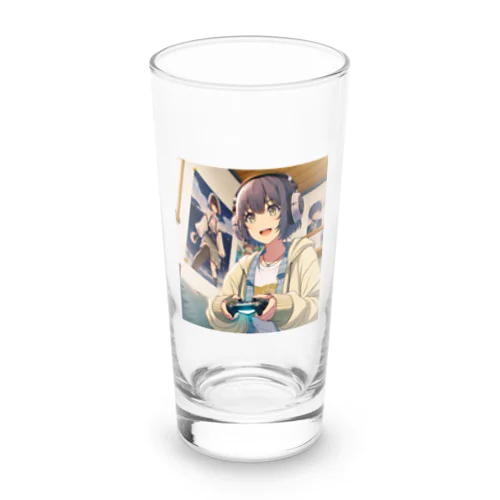 ゲームの夜に輝く笑顔 Long Sized Water Glass