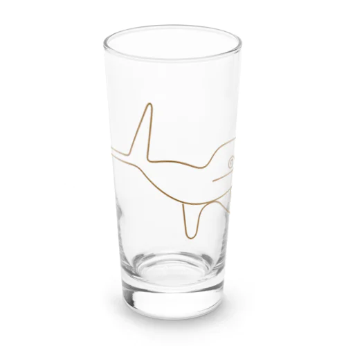 ナスカの地上絵風のクジラ Long Sized Water Glass