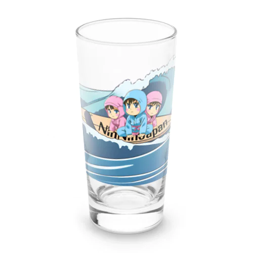 愛くるしい子供忍者達がサーフボードで海に！？ Long Sized Water Glass