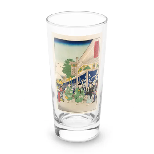 広重「冨二三十六景②　東都駿河町」歌川広重の浮世絵 Long Sized Water Glass