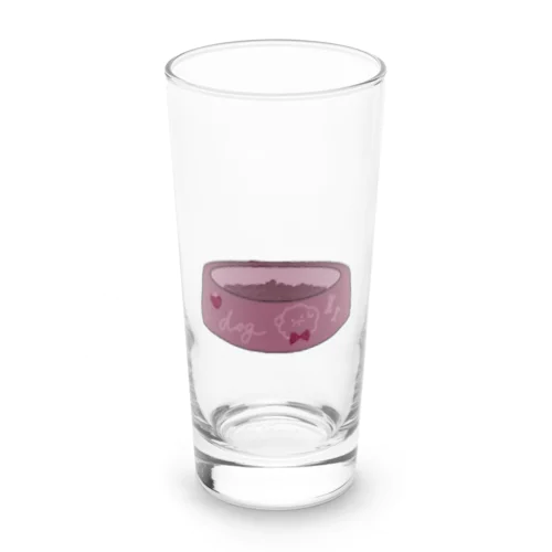 dog food/ドッグフード(スモーキーピンクのお皿) Long Sized Water Glass