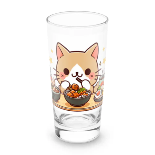 ☆食いしん坊にゃんこ☆ Long Sized Water Glass