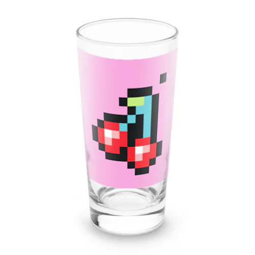 ドット絵のサクランボ Long Sized Water Glass