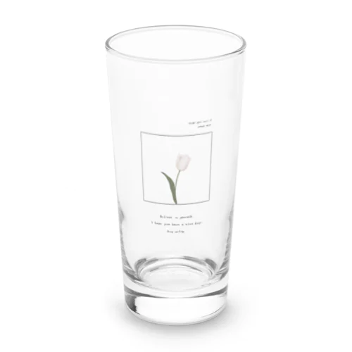 Powderpink tulip , Logoflame . Long Sized Water Glass