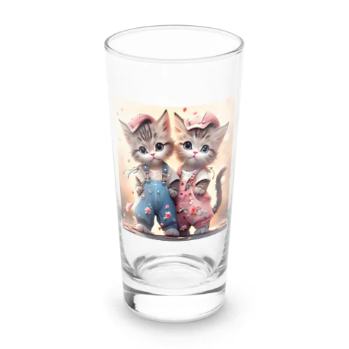 可愛い子猫イラスト Long Sized Water Glass