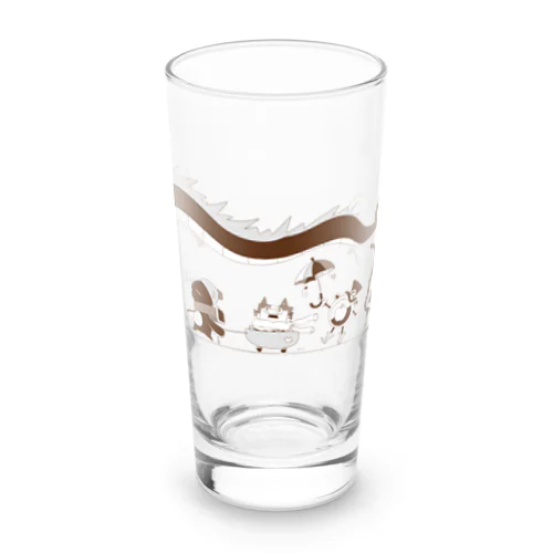 デジタルなモンスターたち・モノクロ Long Sized Water Glass