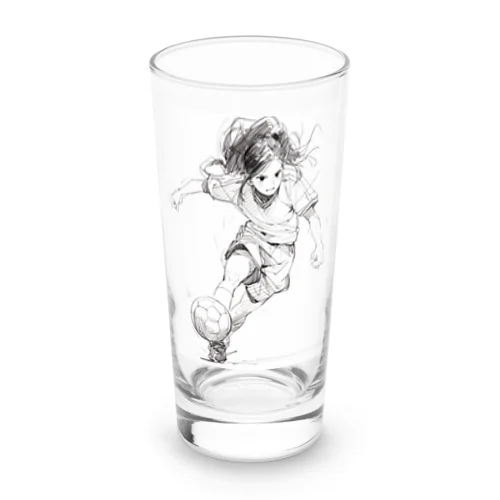 サッカー女子 Long Sized Water Glass