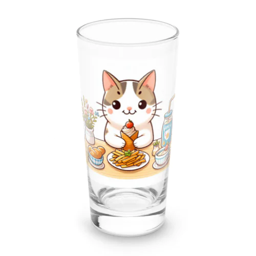 猫くんの豪華なカフェごはん♪ Long Sized Water Glass