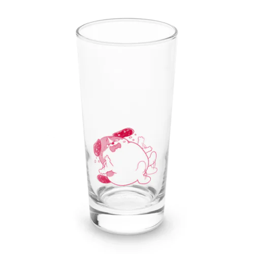 もじゃまるやだやだ　赤 Long Sized Water Glass