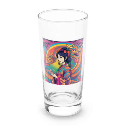 百万屋の双竜と巫女グッツ Long Sized Water Glass