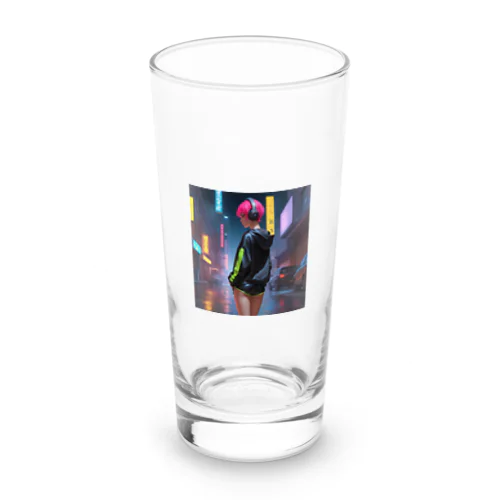 Cyber Girl Long Sized Water Glass