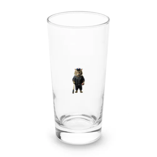 オシャネコ（野球着バージョン Long Sized Water Glass