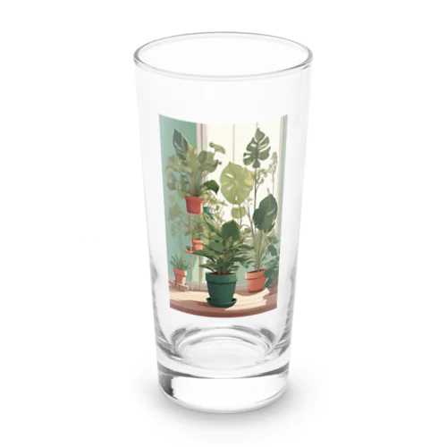 観葉植物のイラスト Long Sized Water Glass