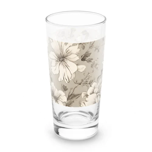 淡い花柄 上品 大人っぽい Long Sized Water Glass