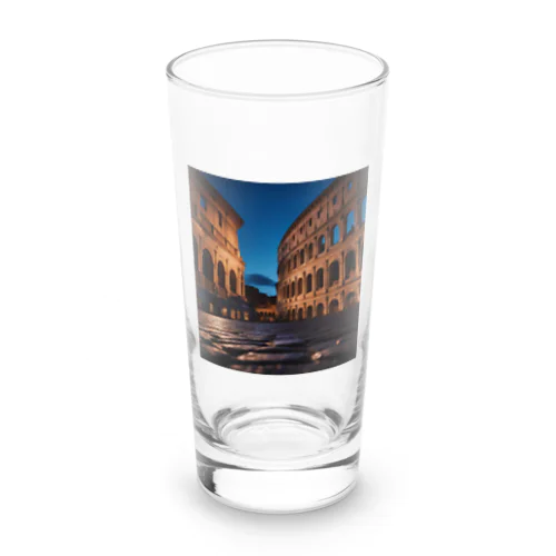 夕闇に染まるコロッセオの風景 Long Sized Water Glass