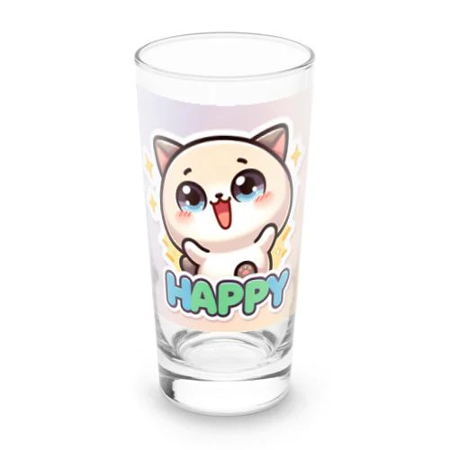 LINEスタンプっぽいデザインの可愛らしい画像です！ Long Sized Water Glass