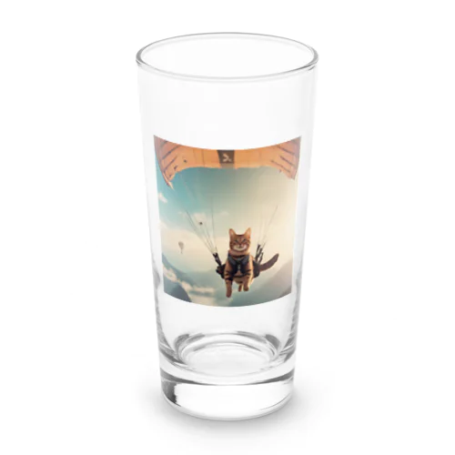 パラシュートする猫 Long Sized Water Glass