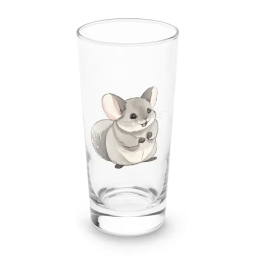 わくわくして餌を待つチンチラ Long Sized Water Glass