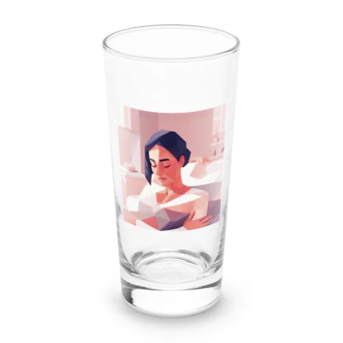 マッサージを受けている美人 Long Sized Water Glass