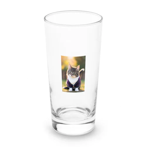 小首をかしげるかわいい猫 Long Sized Water Glass