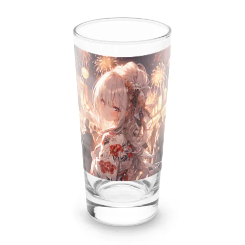 銀髪美女 シリーズ2 in 花火大会 Long Sized Water Glass