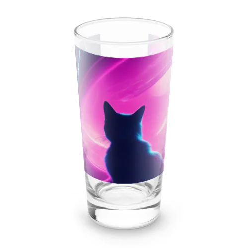 空に思いはせる猫 Long Sized Water Glass