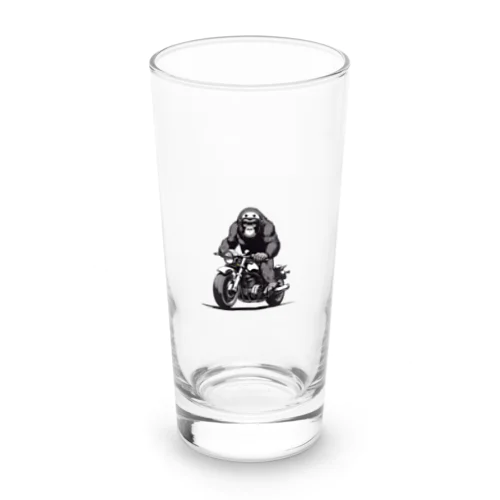 バイクに乗ったゴリラ Long Sized Water Glass