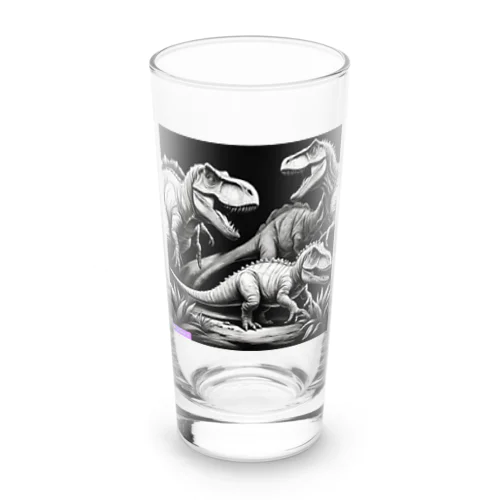 モノクロ恐竜くん3号 Long Sized Water Glass