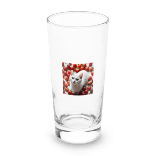 いちごねこ・スクエア Long Sized Water Glass