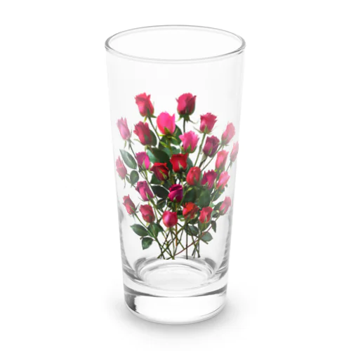 Redpink 26 Roses Long Sized Water Glass