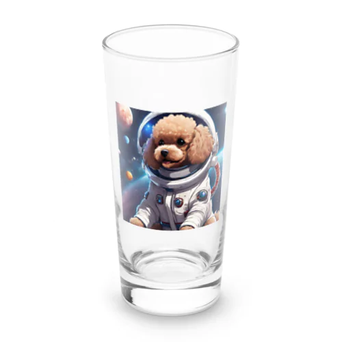 宇宙に挑戦するトイプードル Long Sized Water Glass