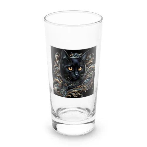 オシャレな黒猫 Long Sized Water Glass