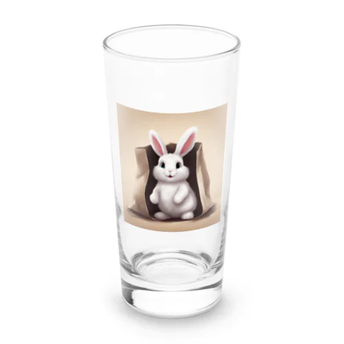 可愛らしさ100％の袋入りフサフサうさぎ！ Long Sized Water Glass