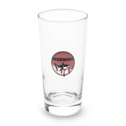 WARNING Long Sized Water Glass