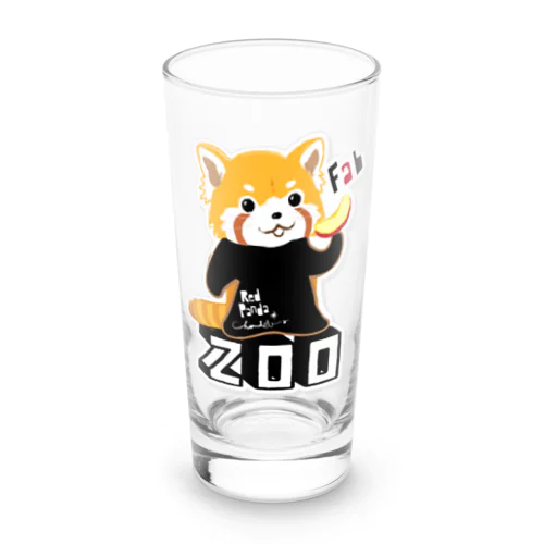 レッサーパンダ 0625 ZOOロゴ りんご大好き柄 Long Sized Water Glass