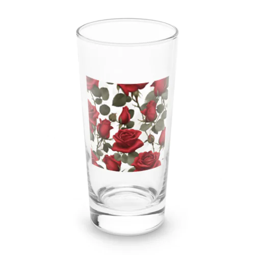 サテンレッドの薔薇 Long Sized Water Glass