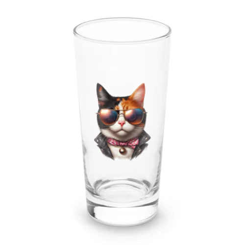 グラサンx三毛猫xワイルド Long Sized Water Glass