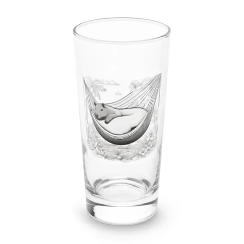 カピバラのお昼寝 Long Sized Water Glass