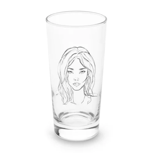 外国人女性 Long Sized Water Glass