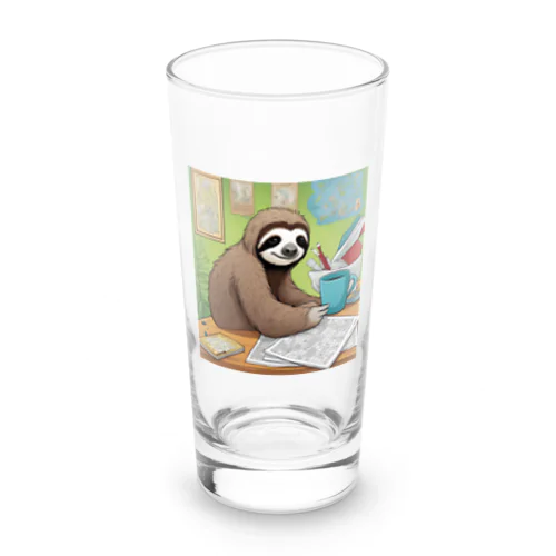 "A Sloth Trying Various Things"  Long Sized Water Glass