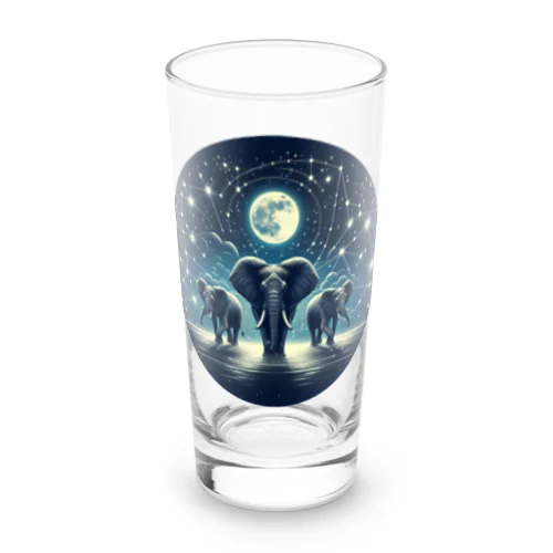 Night  Elephant Symphonic Long Sized Water Glass