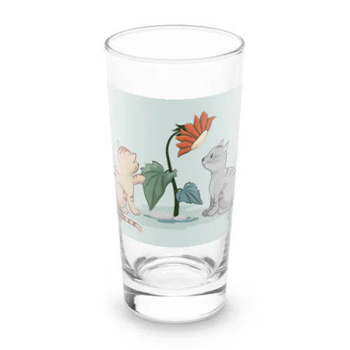 猫と花 Long Sized Water Glass