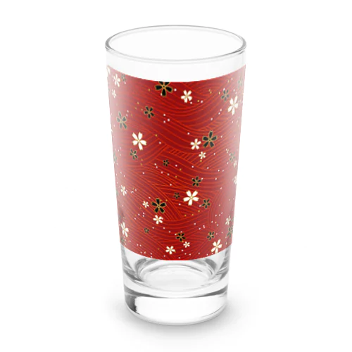 和花柄 Long Sized Water Glass