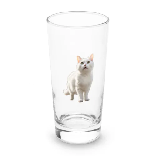 白猫ちゃん Long Sized Water Glass