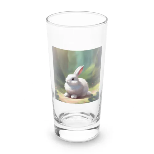 おっとりな白うさぎ Long Sized Water Glass