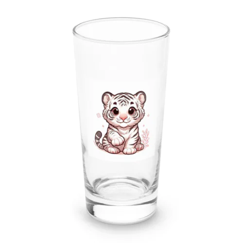 ほわいとたいがー Long Sized Water Glass