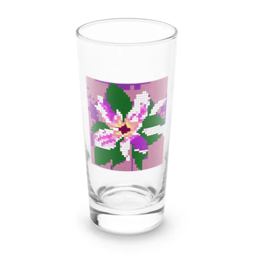 ドット絵のクレマチス Long Sized Water Glass