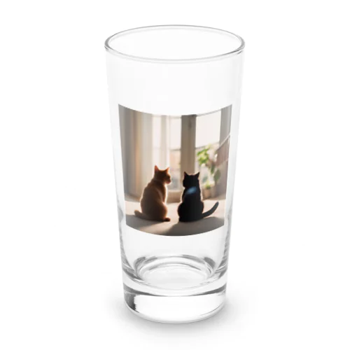 二匹のキャット Long Sized Water Glass