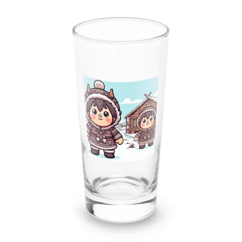 デフォルメされたアイヌ Long Sized Water Glass