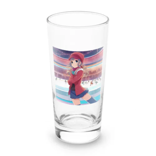 スケートをする女性 Long Sized Water Glass